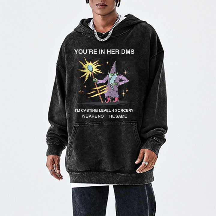 Muchic Unisex "Witch" Fun Graphic Print Long Sleeve Hoodie