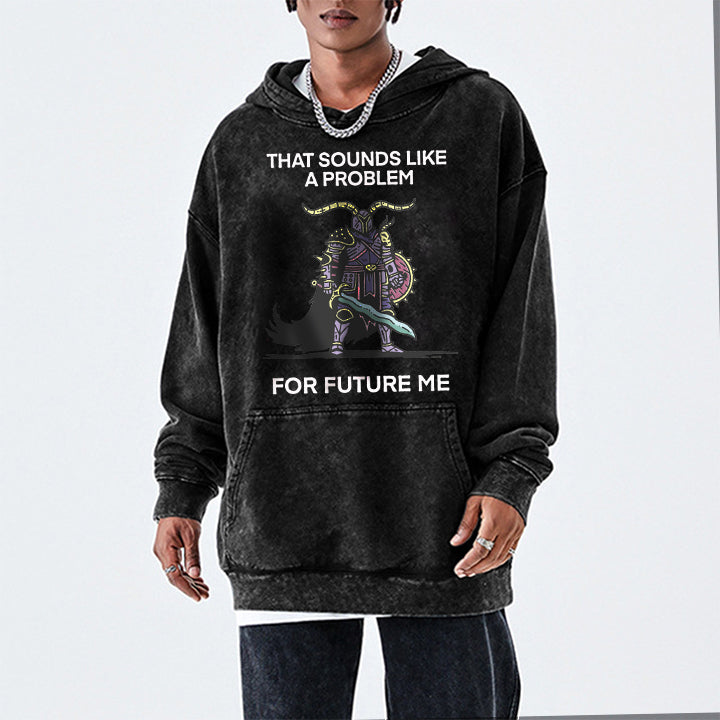 Muchic Unisex "FOR FUTURE ME" Fun Graphic Print Long Sleeve Hoodie