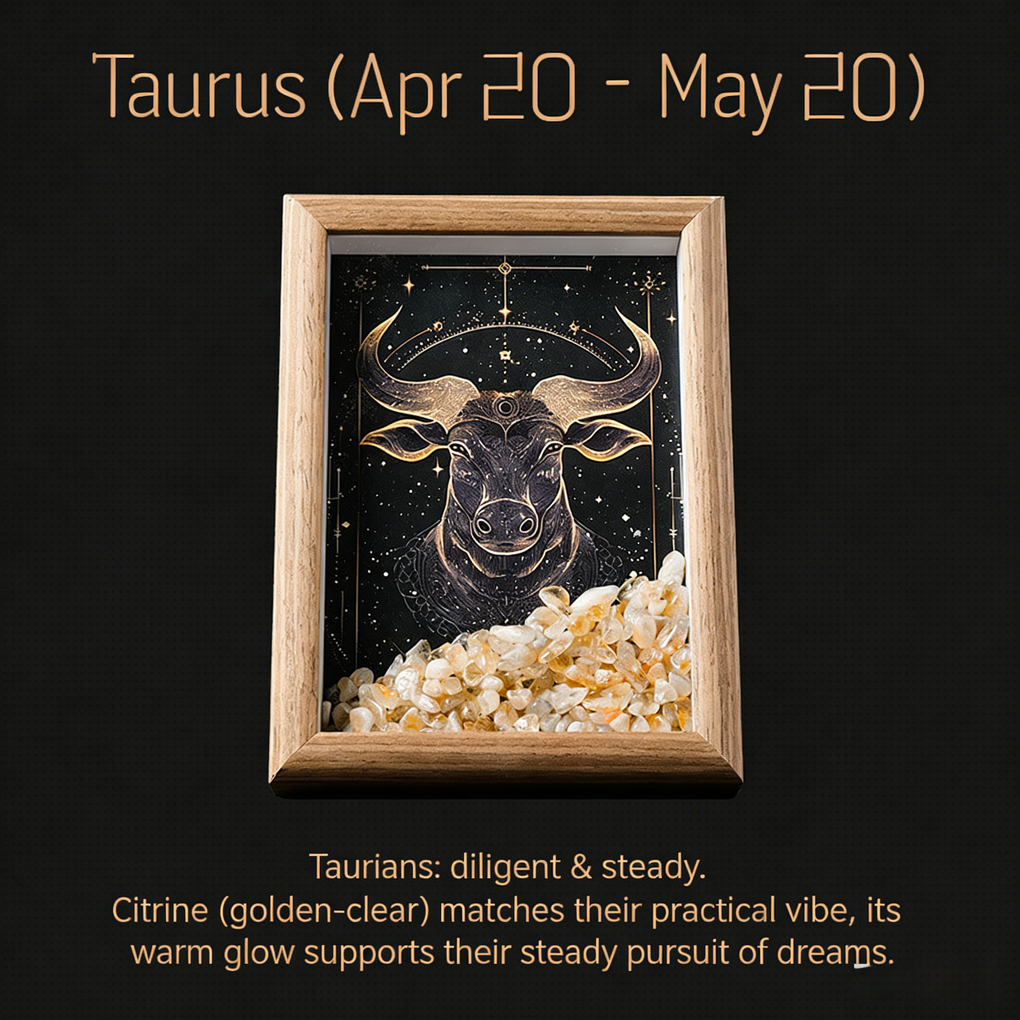 Zodiac Crystal Constellation Art Frame – Natural Energy Decor