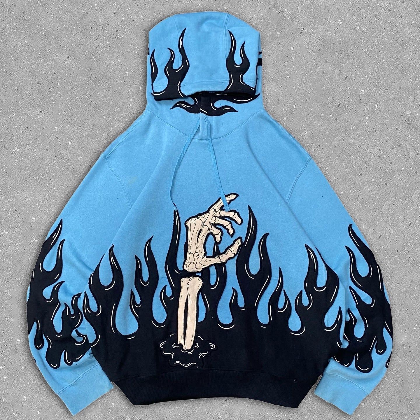 Muchic Skull Hand Patch Hoodie