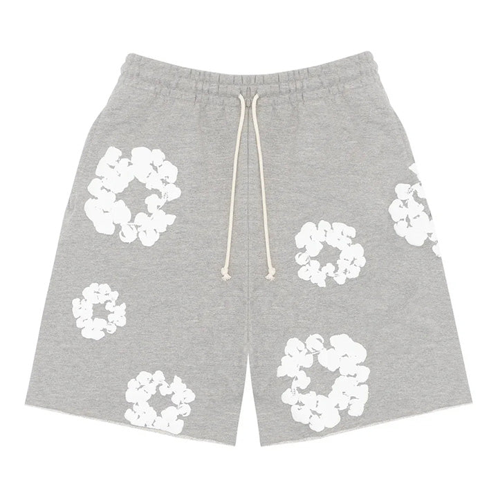 Muchic Unisex Casual Street Floral Print Shorts