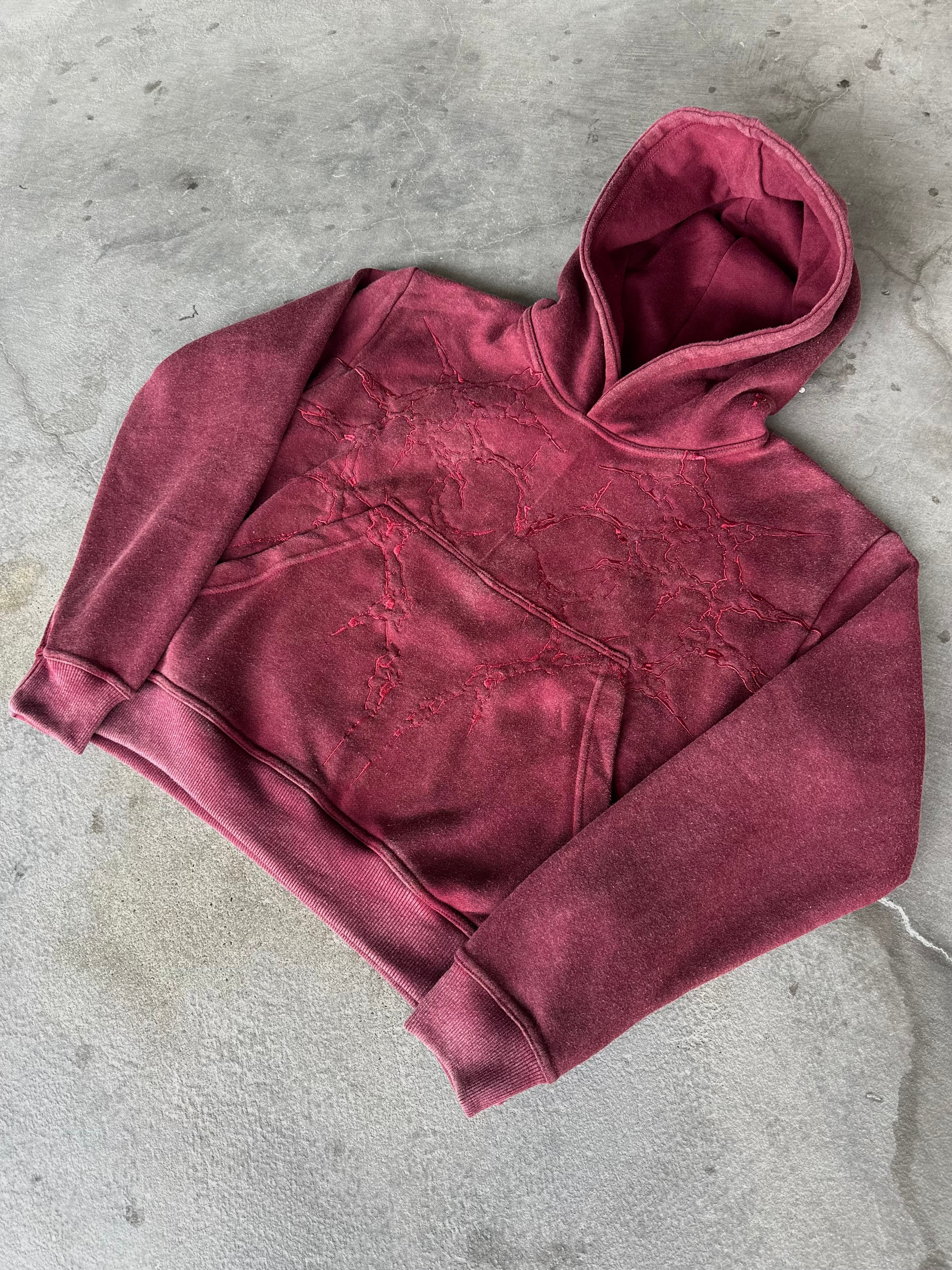 "Half a Million" Embroidered Hoodie (Maroon)