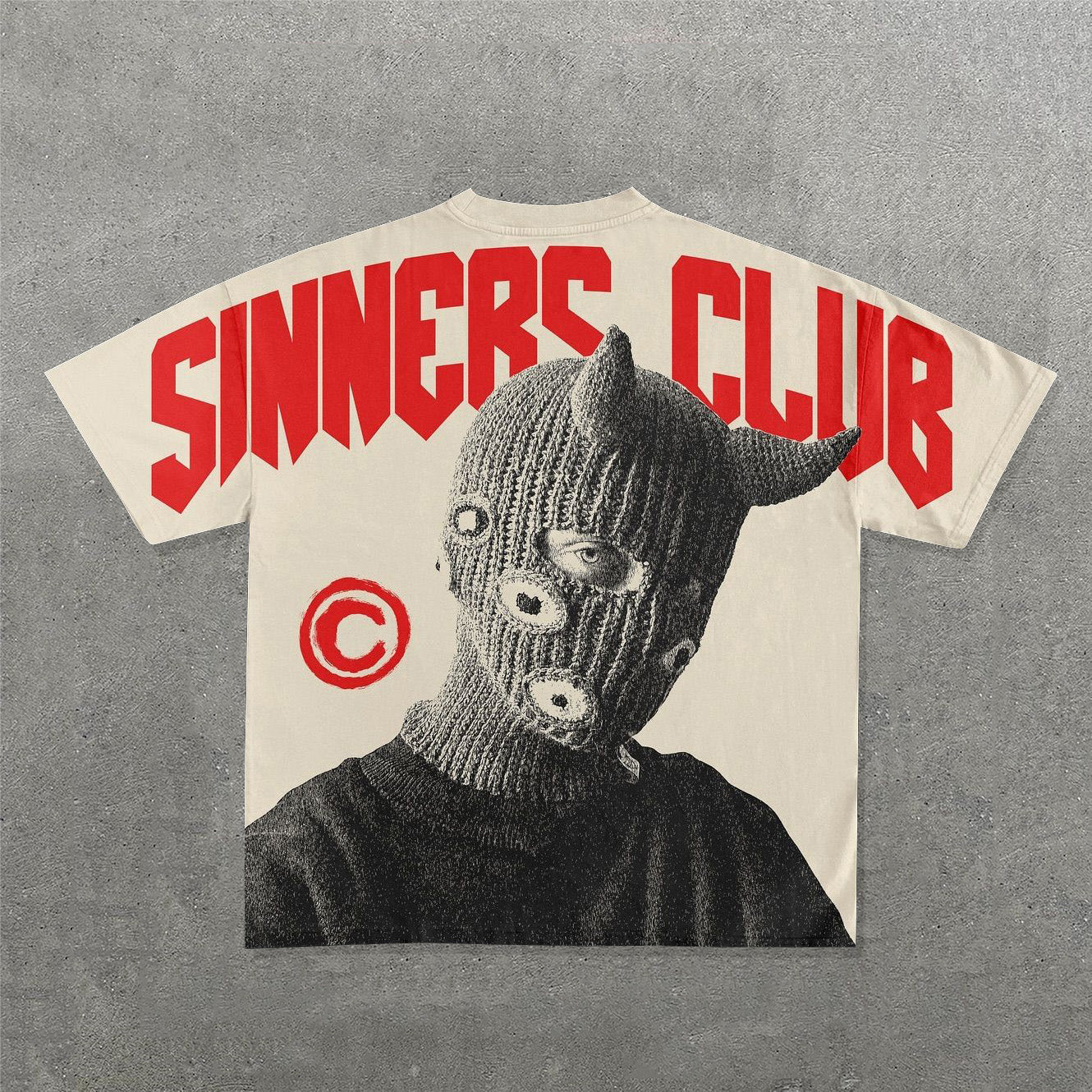 Muchic Sinners Club Print Short Sleeve T-Shirt