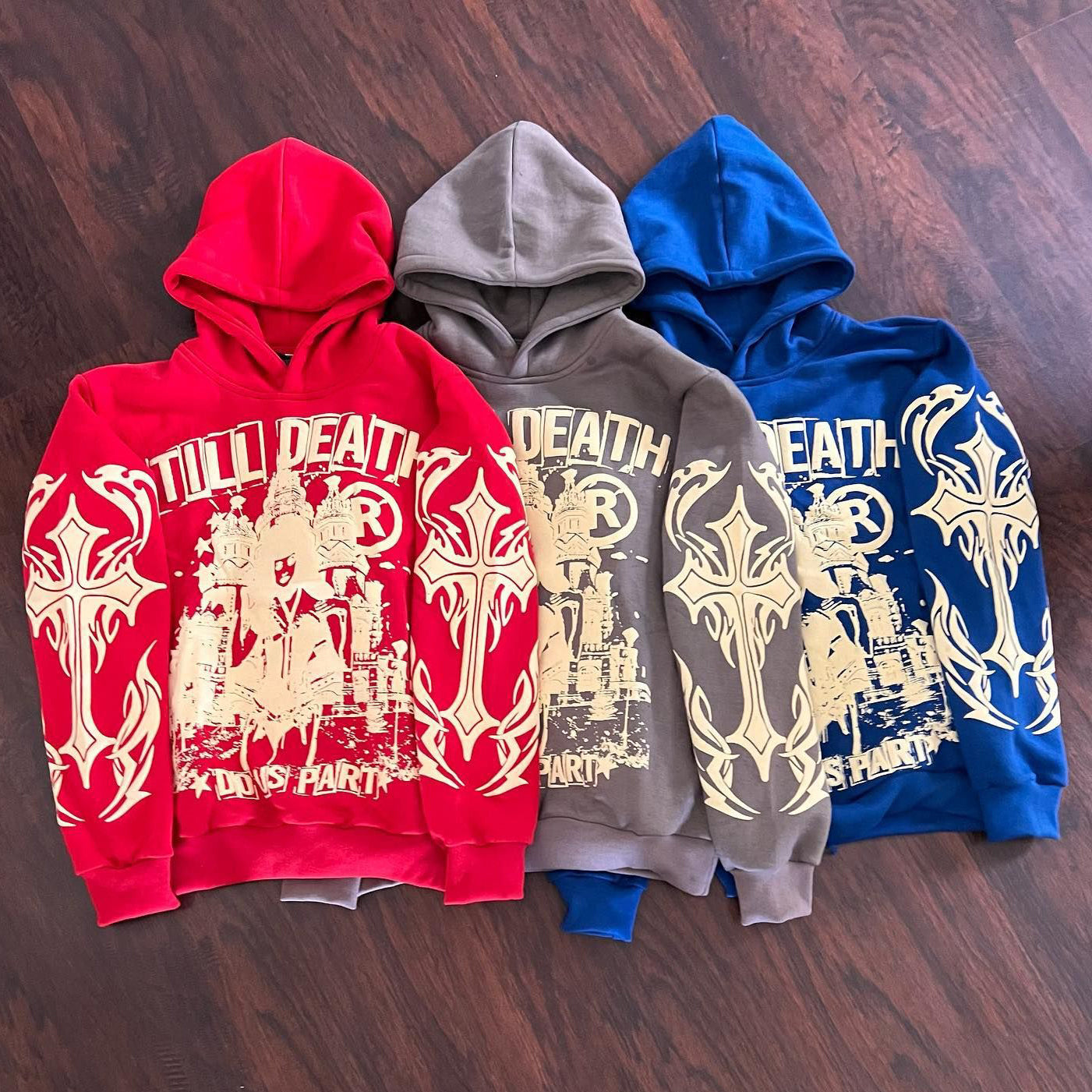 Muchic Fashion Till Death Do Us Part Print Long Sleeve Hoodies