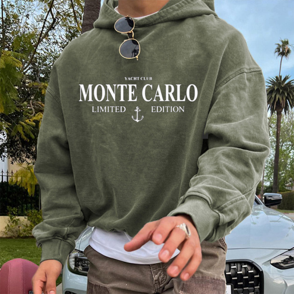 Vintage Unisex Monaco Monte Carlo Yacht Club Hoodie