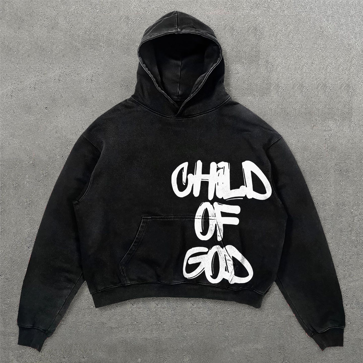 Muchic Child Of God Print Long Sleeve Hoodies