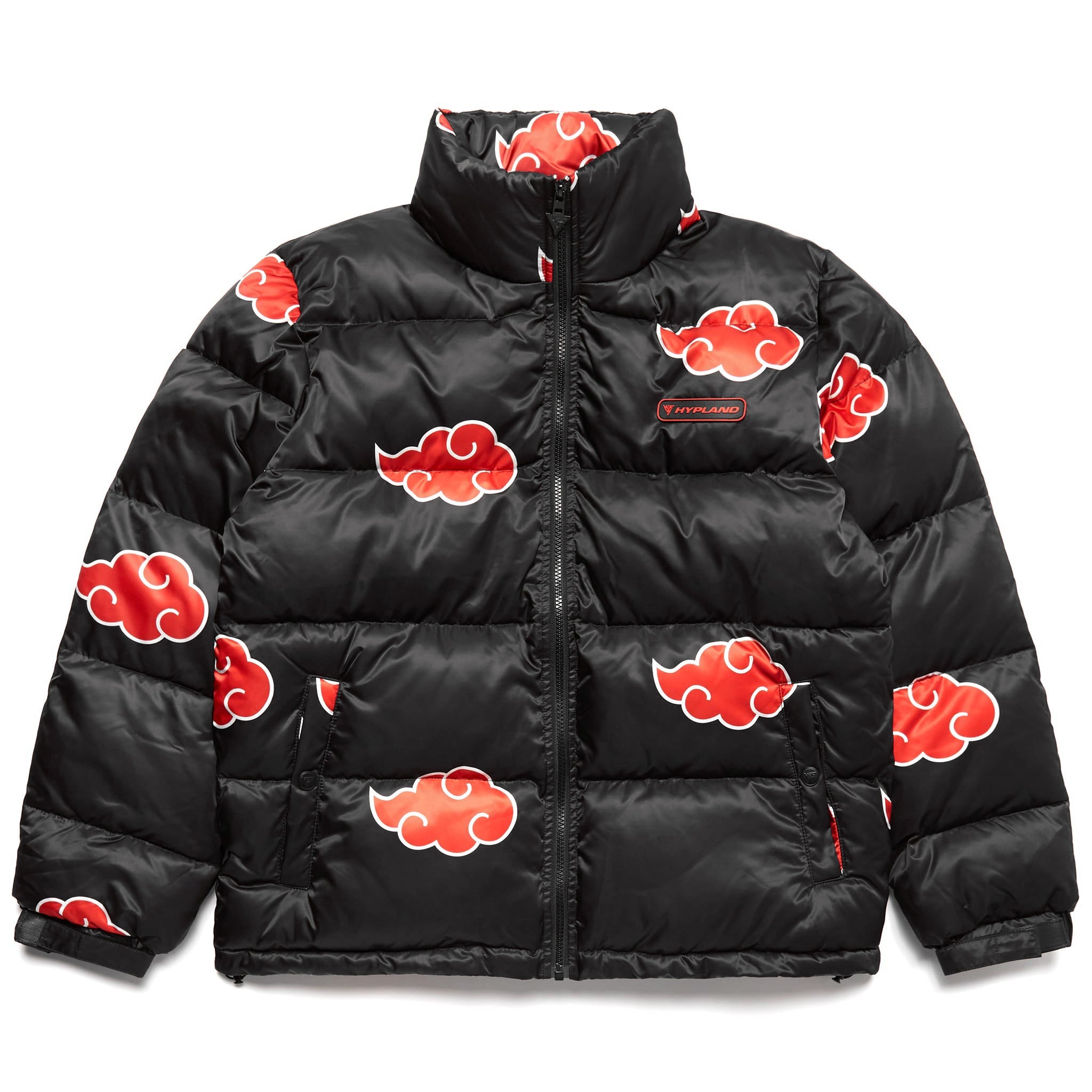 Muchic Unisex SHIPPUDEN AKATSUKI PUFFER JACKET (BLACK)