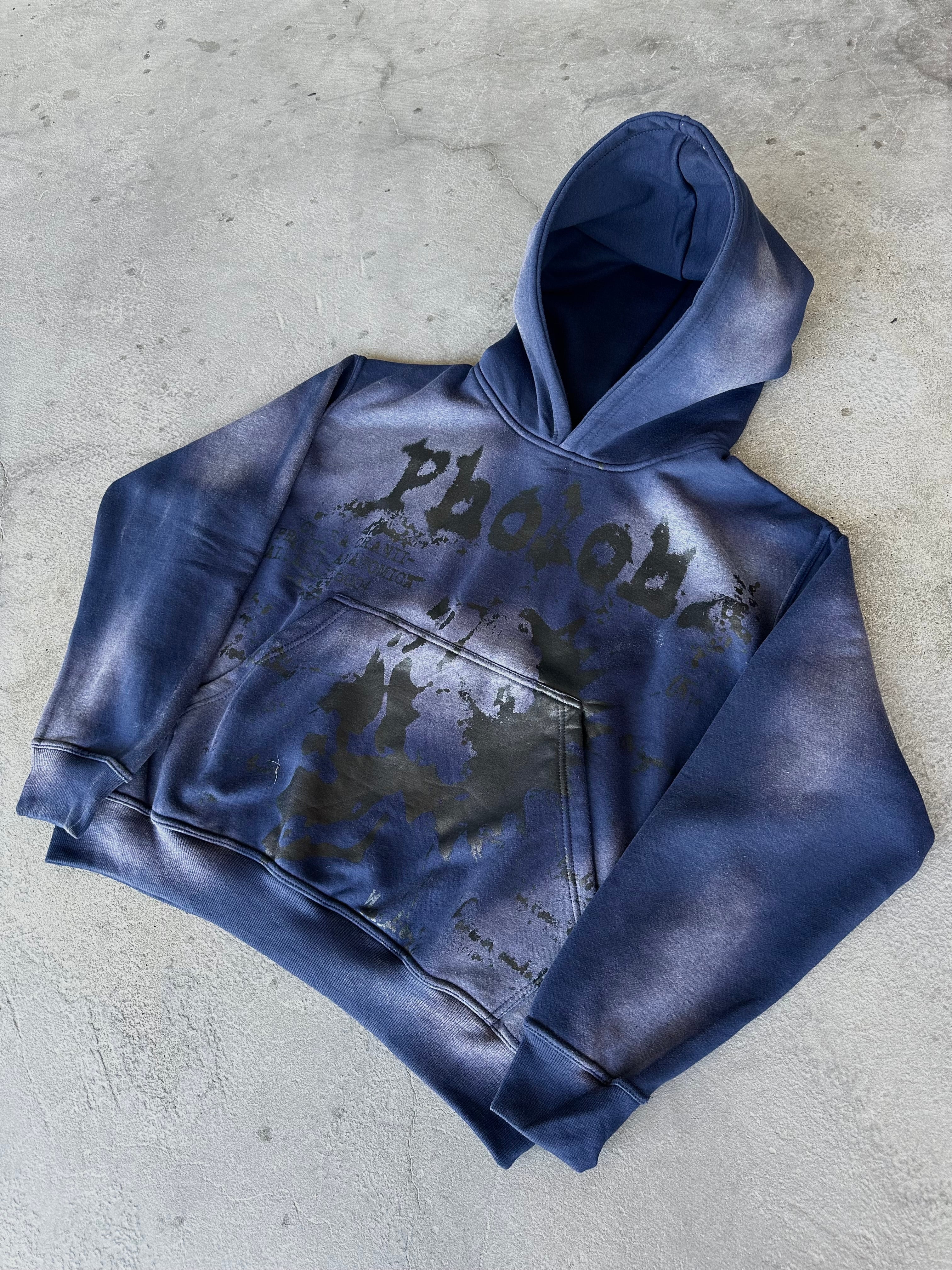 "Resistance" Hoodie (Washed Navy)