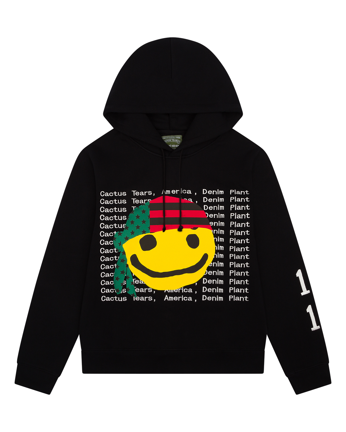 Muchic Unisex "Wreath" Retro Fashion Smiley Face Print Round Neck Long Sleeve Hooded Sweatshirt