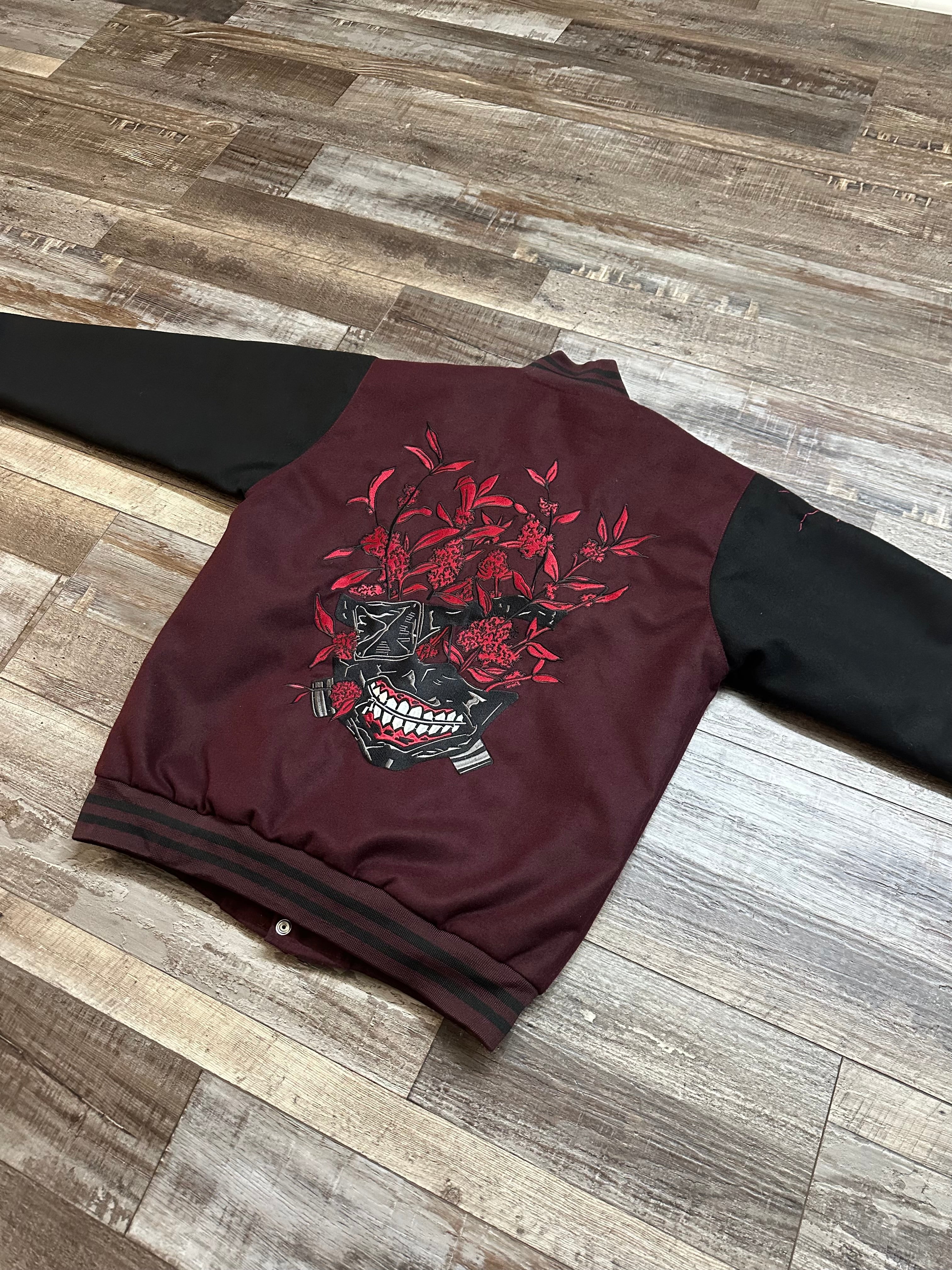 ⏰Limited time discount💥 Muchic Unisex Animation Print KEN KANEKI Thickened Varsity Jacket