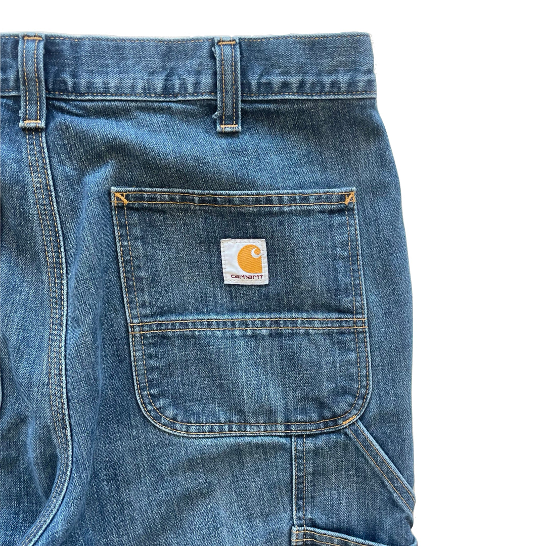 Vintage Carhartt Denim Blue Double Knee Carpenter Trousers