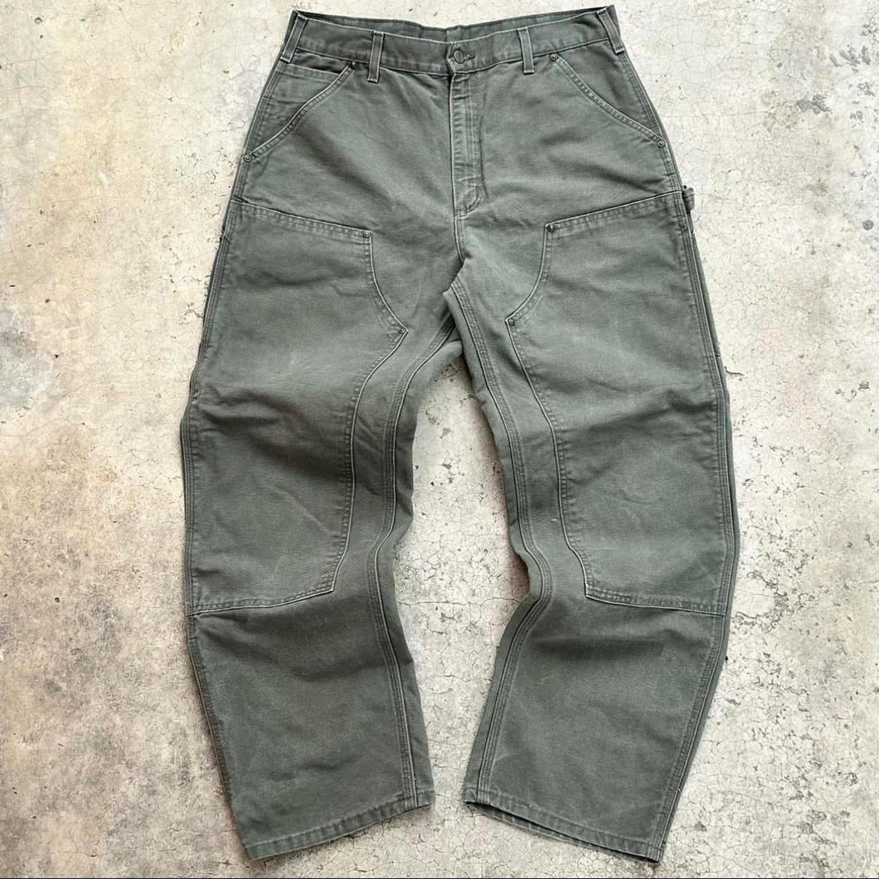 Vintage Carhartt Green Double Knee Carpenter Trousers