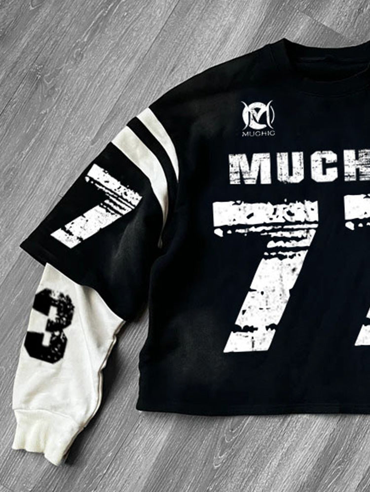 Muchic personalised digital print two-piece sweatshirt