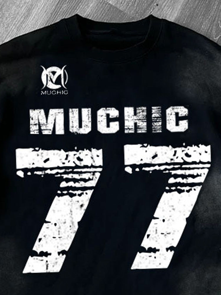 Muchic personalised digital print two-piece sweatshirt