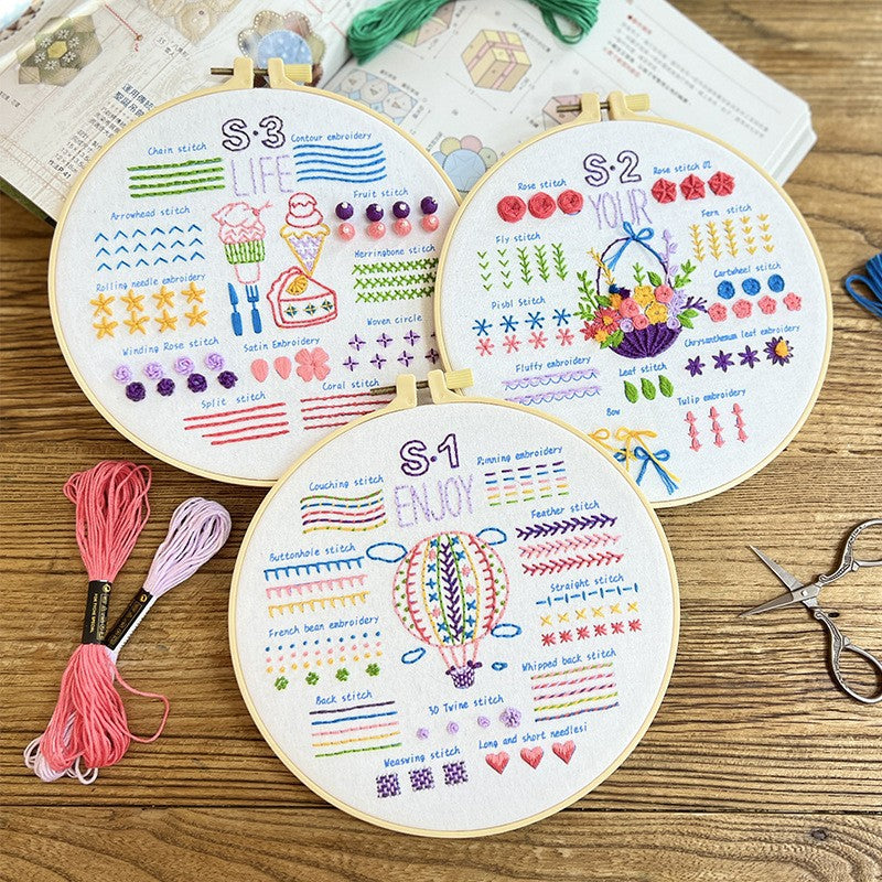 Lu Embroidery Diy  Novice Teaching Material Pack Handmade Needle And Thread Set(duty free)