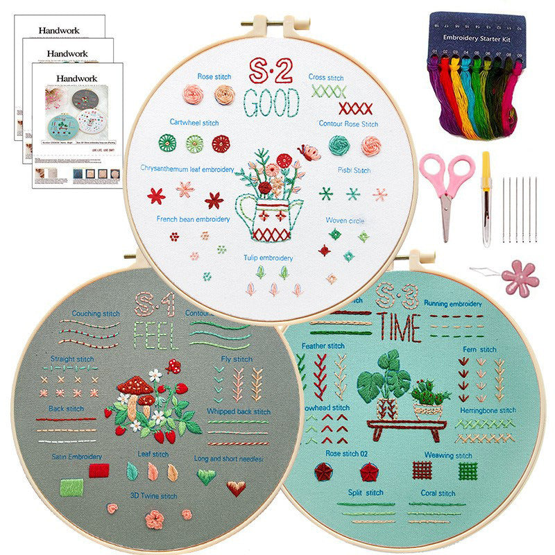 Lu Embroidery Diy  Novice Teaching Material Pack Handmade Needle And Thread Set(duty free)