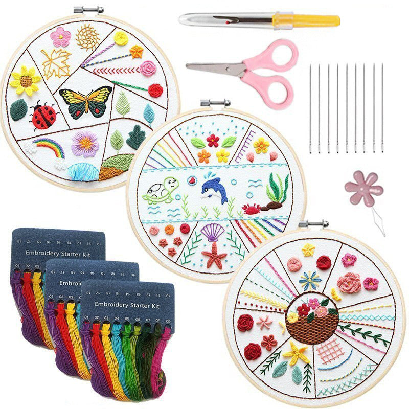 Lu Embroidery Diy  Novice Teaching Material Pack Handmade Needle And Thread Set(duty free)
