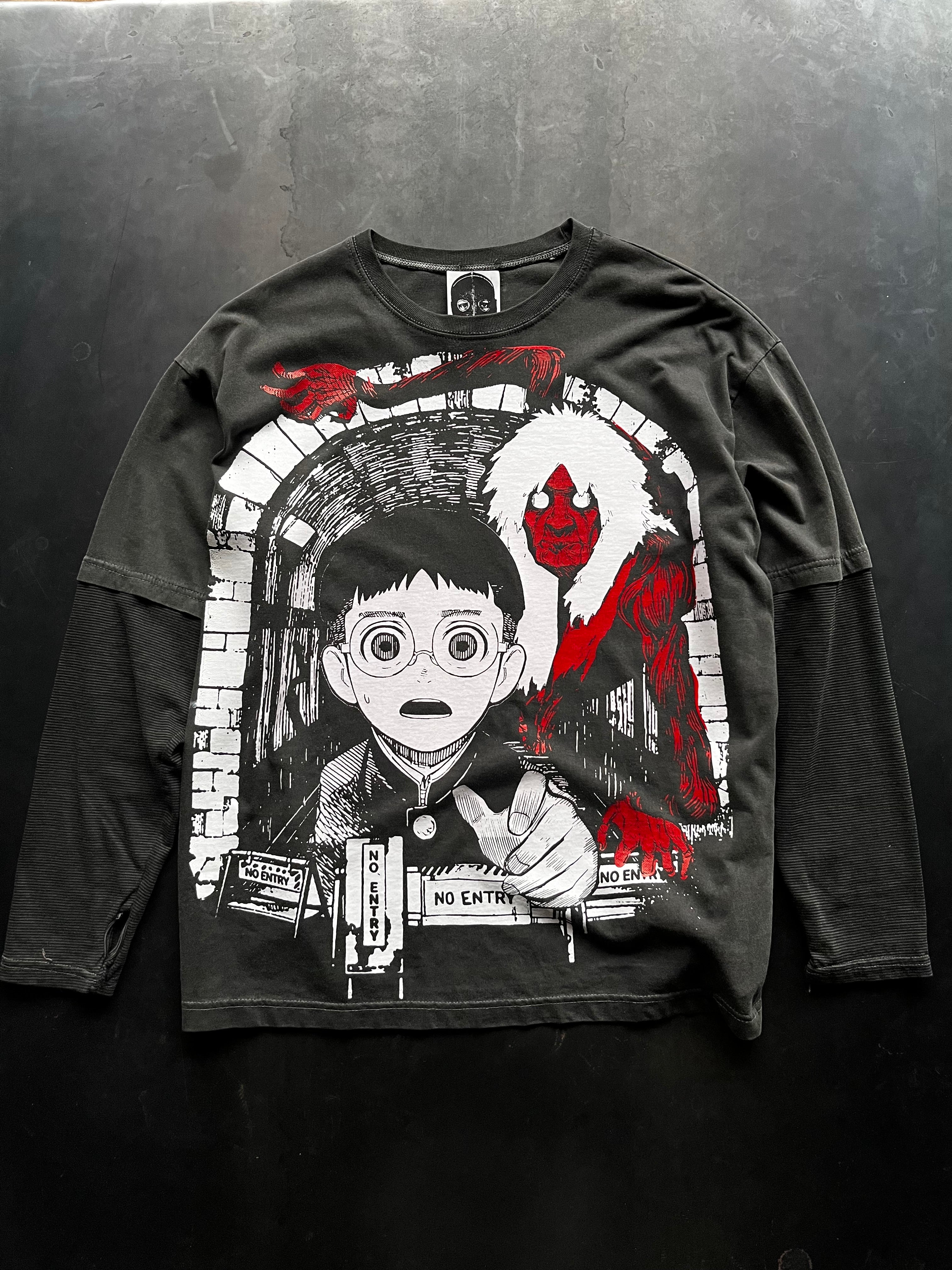 ⏰Limited time offer💥MUCHIC Unisex "Turbo-G" Anime Fashion Pattern Print Long Sleeve Simulated Two-piece Crew Neck Sweatshirt