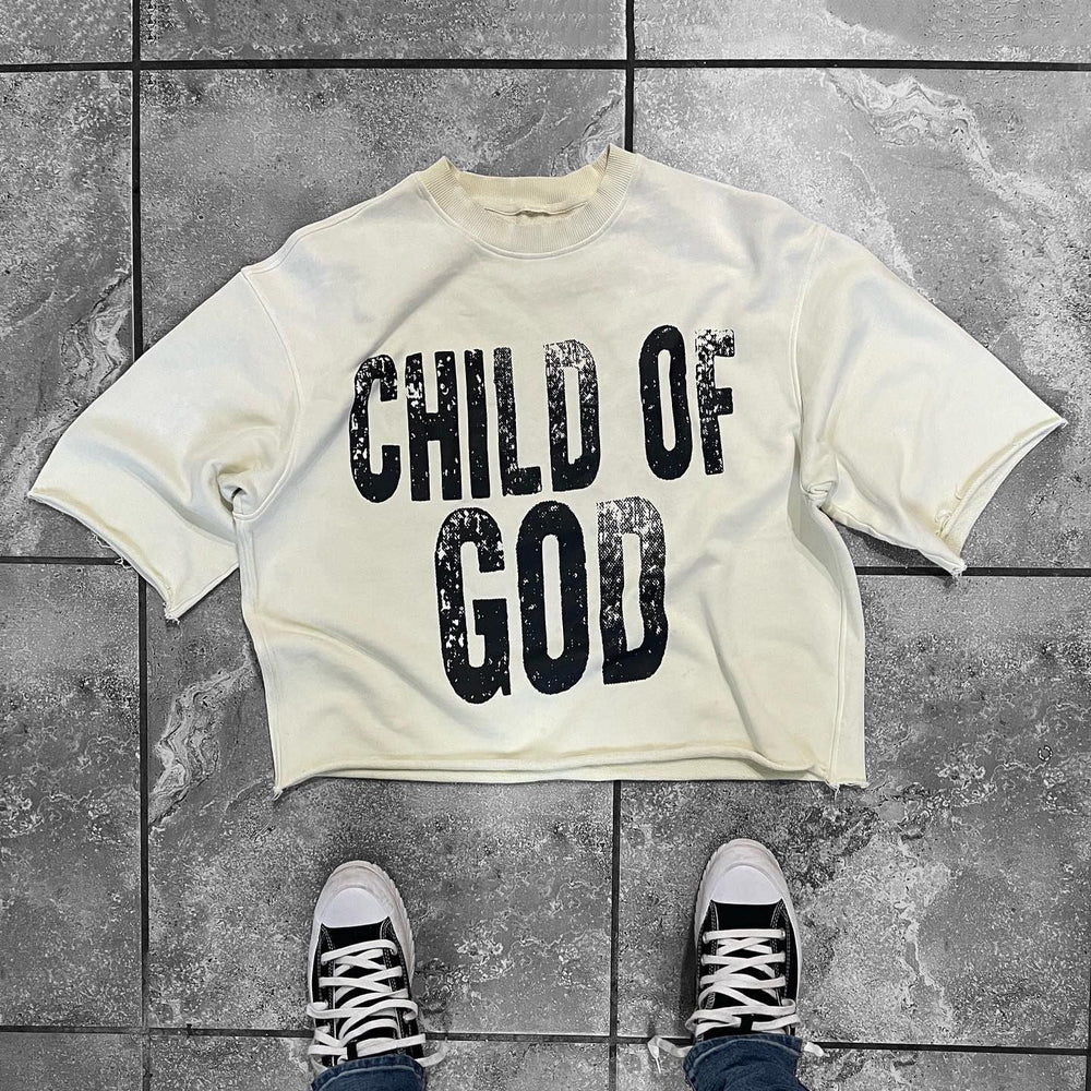 Muchic Child Of God Printed Three-quarter Sleeve T-shirt