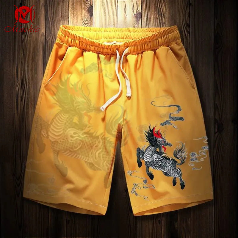 Unisex “Qilin” Casual Streetwear Shorts(Duty Free)