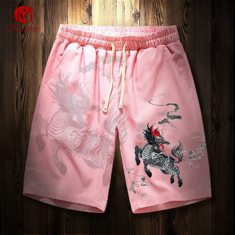 Unisex “Qilin” Casual Streetwear Shorts(Duty Free)