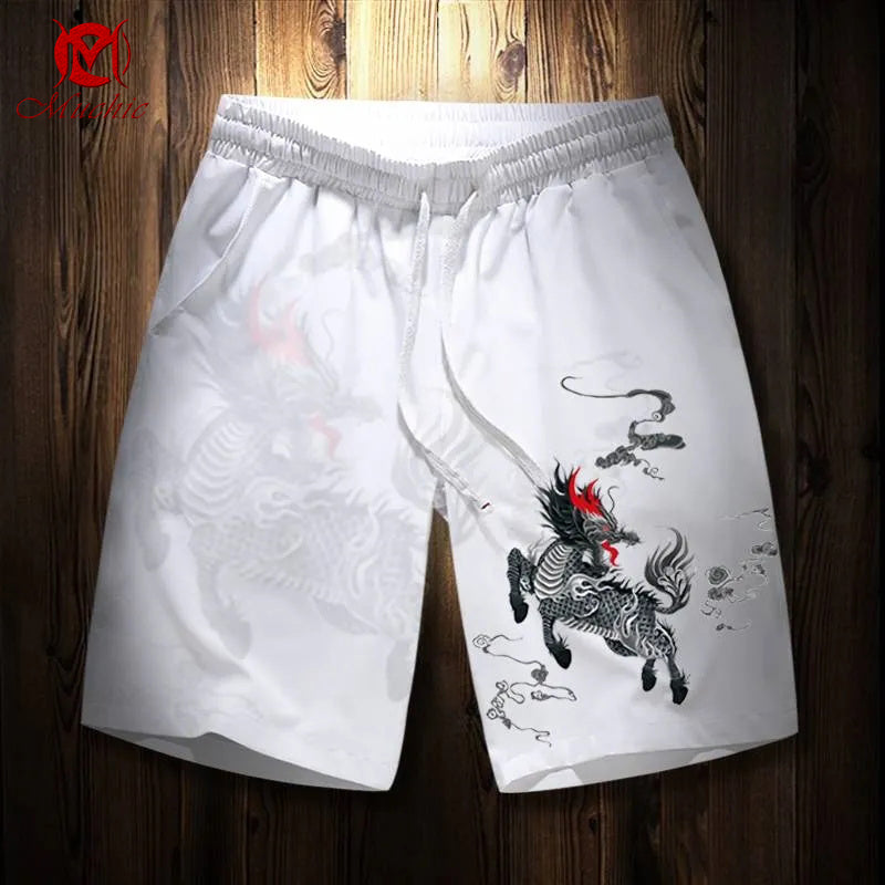 Unisex “Qilin” Casual Streetwear Shorts(Duty Free)