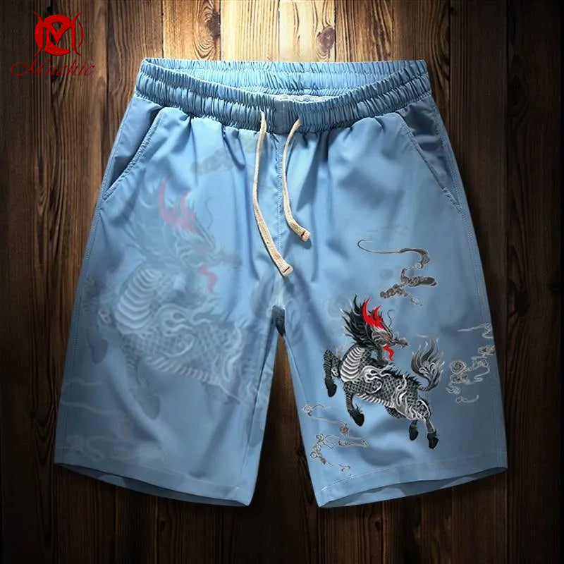 Unisex “Qilin” Casual Streetwear Shorts(Duty Free)