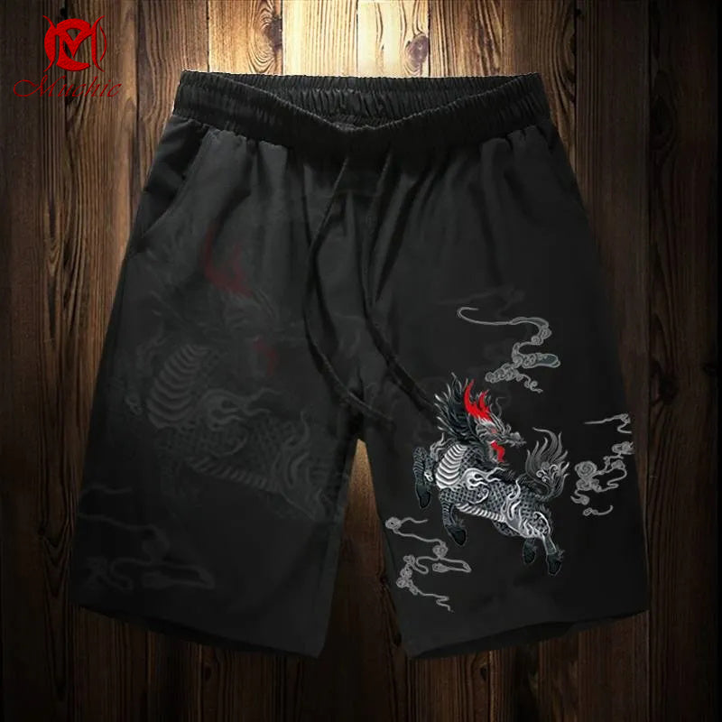 Unisex “Qilin” Casual Streetwear Shorts(Duty Free)
