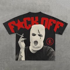 Muchic F*ck Off Print Short Sleeve T-Shirt