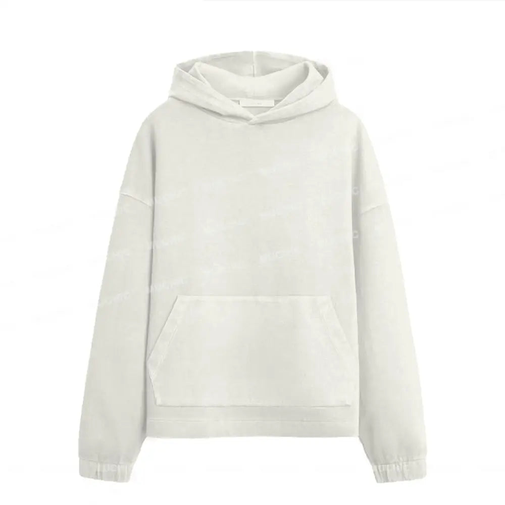 ⏰Annual Offer💥Muchic Unisex ’Solid Color’ Loose Long Sleeve Hooded Sweatshirt White / S