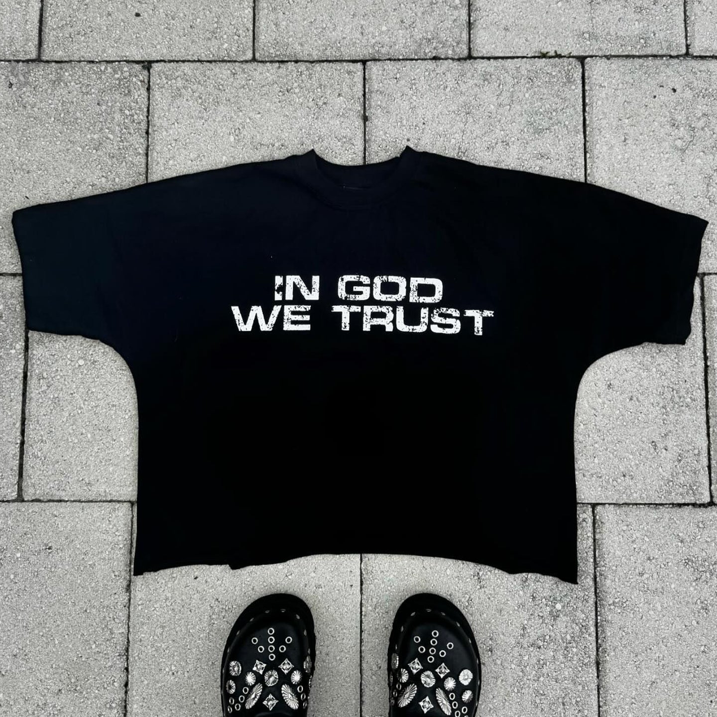 Muchic In God We Trust Casual Street T-shirt