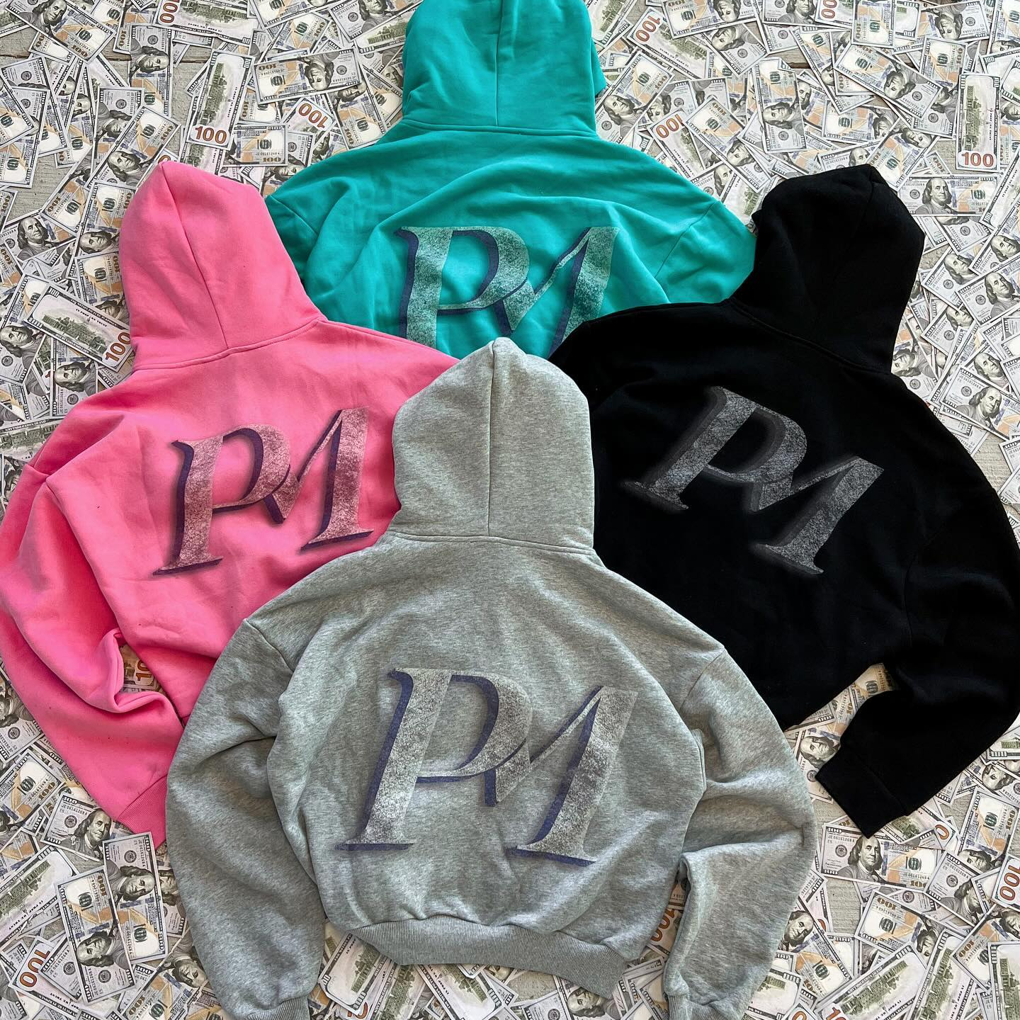 Muchic Fashion personalized PM print hoodie