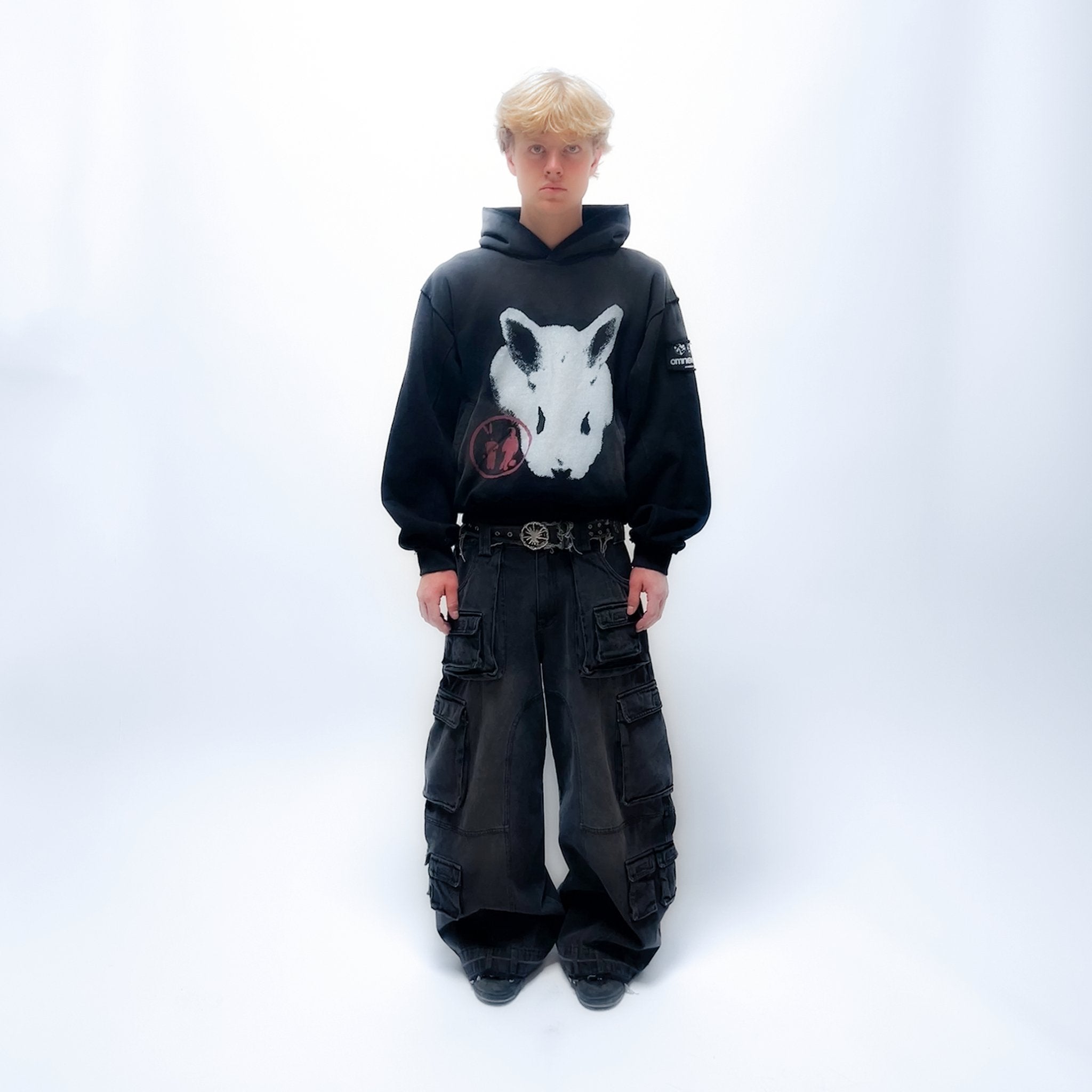 Muchic bunny pullover hoodie