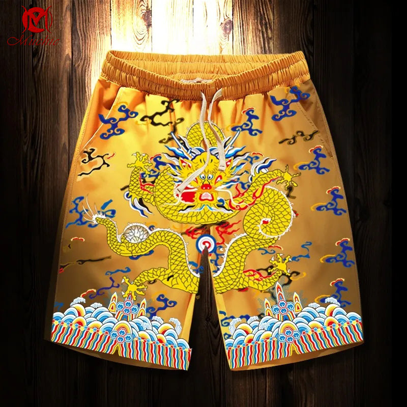 Unisex “Dragon Robe” Casual Streetwear Shorts(Duty Free)