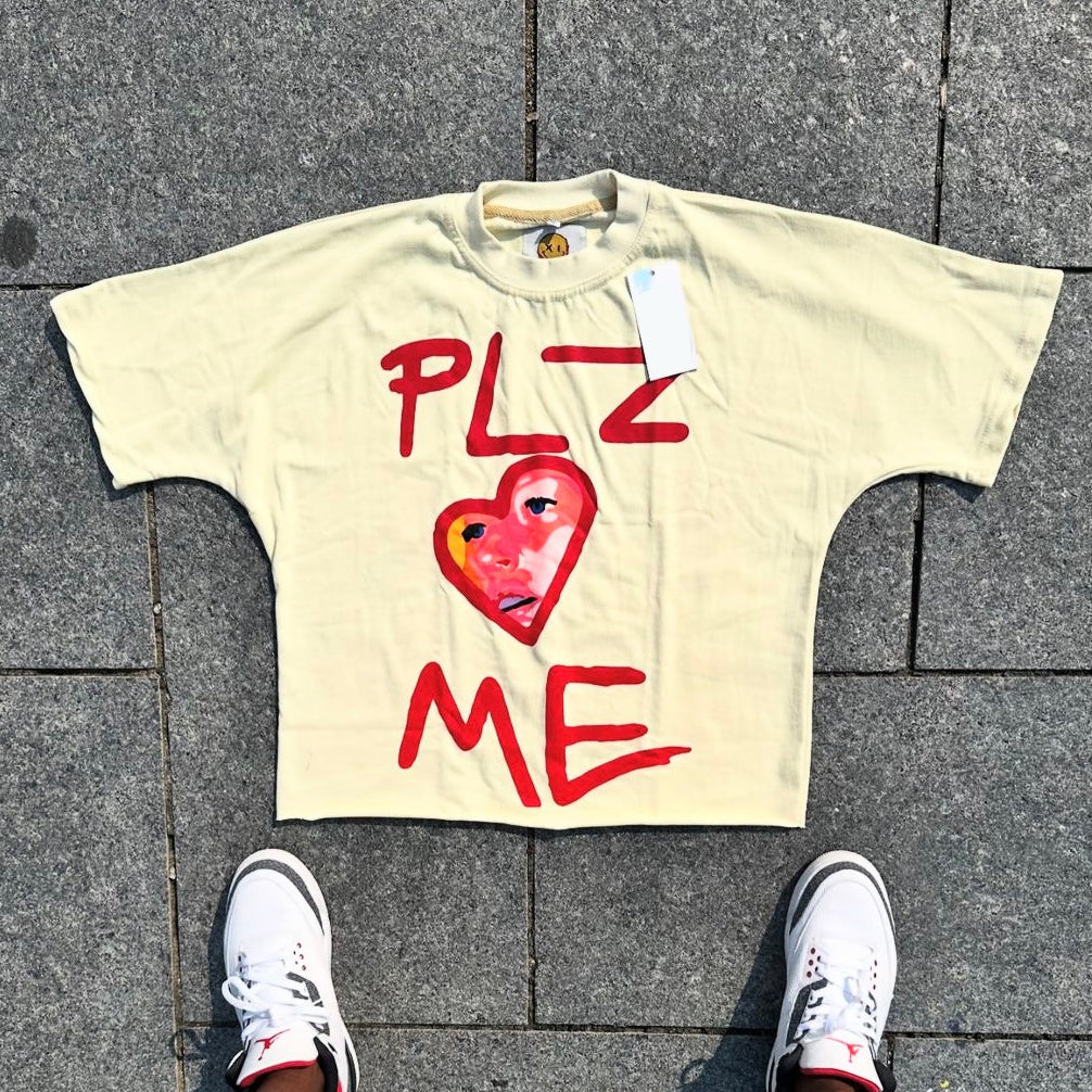 Muchic Please Love My Cropped T-Shirt