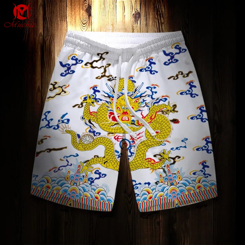 Unisex “Dragon Robe” Casual Streetwear Shorts(Duty Free)