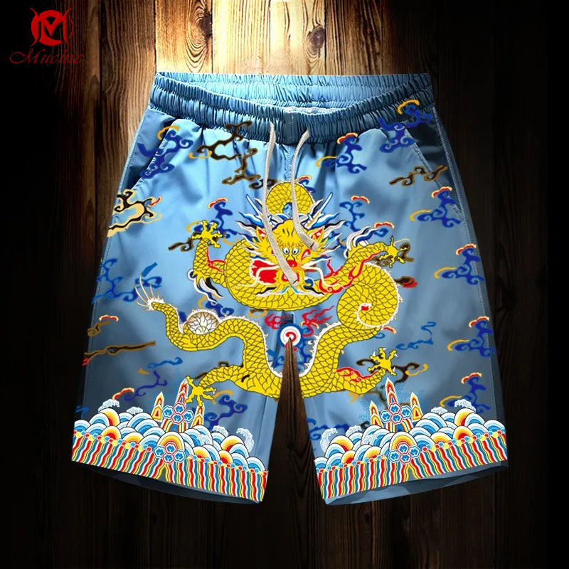 Unisex “Dragon Robe” Casual Streetwear Shorts(Duty Free)