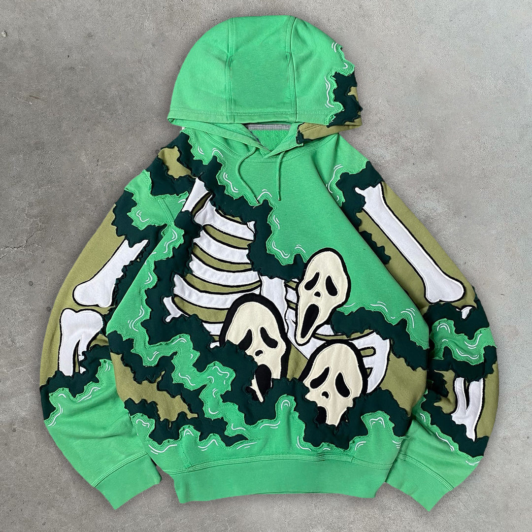 Muchic Skull casual street hoodie