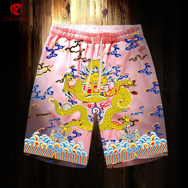 Unisex “Dragon Robe” Casual Streetwear Shorts(Duty Free)