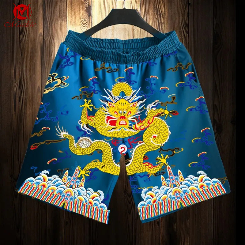 Unisex “Dragon Robe” Casual Streetwear Shorts(Duty Free)
