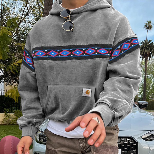 Vintage 90s Aztec Hoodie