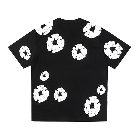 Muchic Unisex Casual Street Floral Print T-Shirt