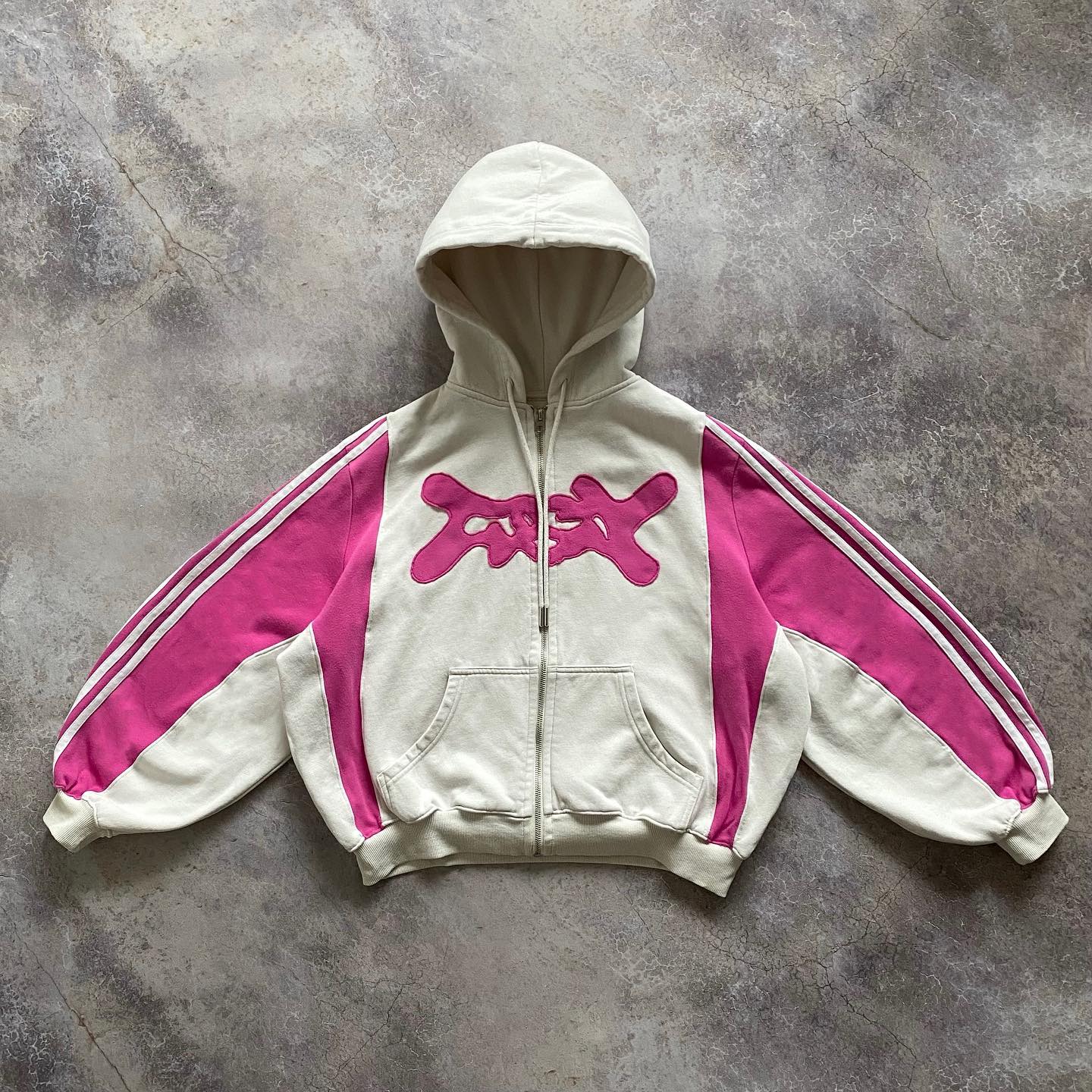 Muchic Sakura Casual Streetwear Zip-Up Hoodie