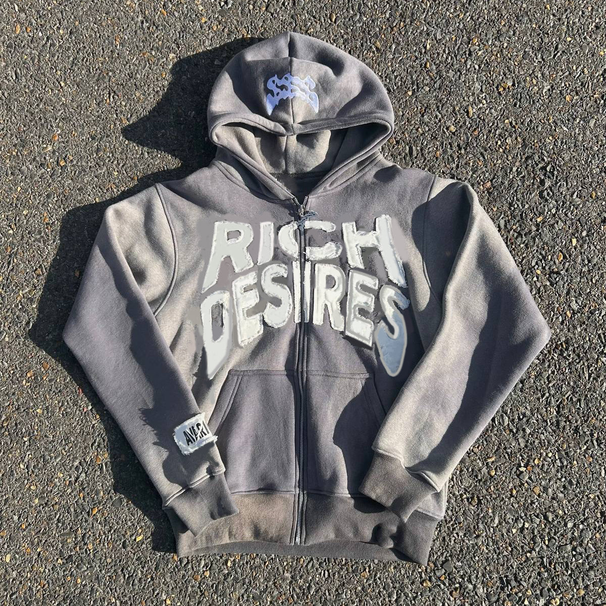 Muchic Desire Casual Street Vintage Zip Hoodie