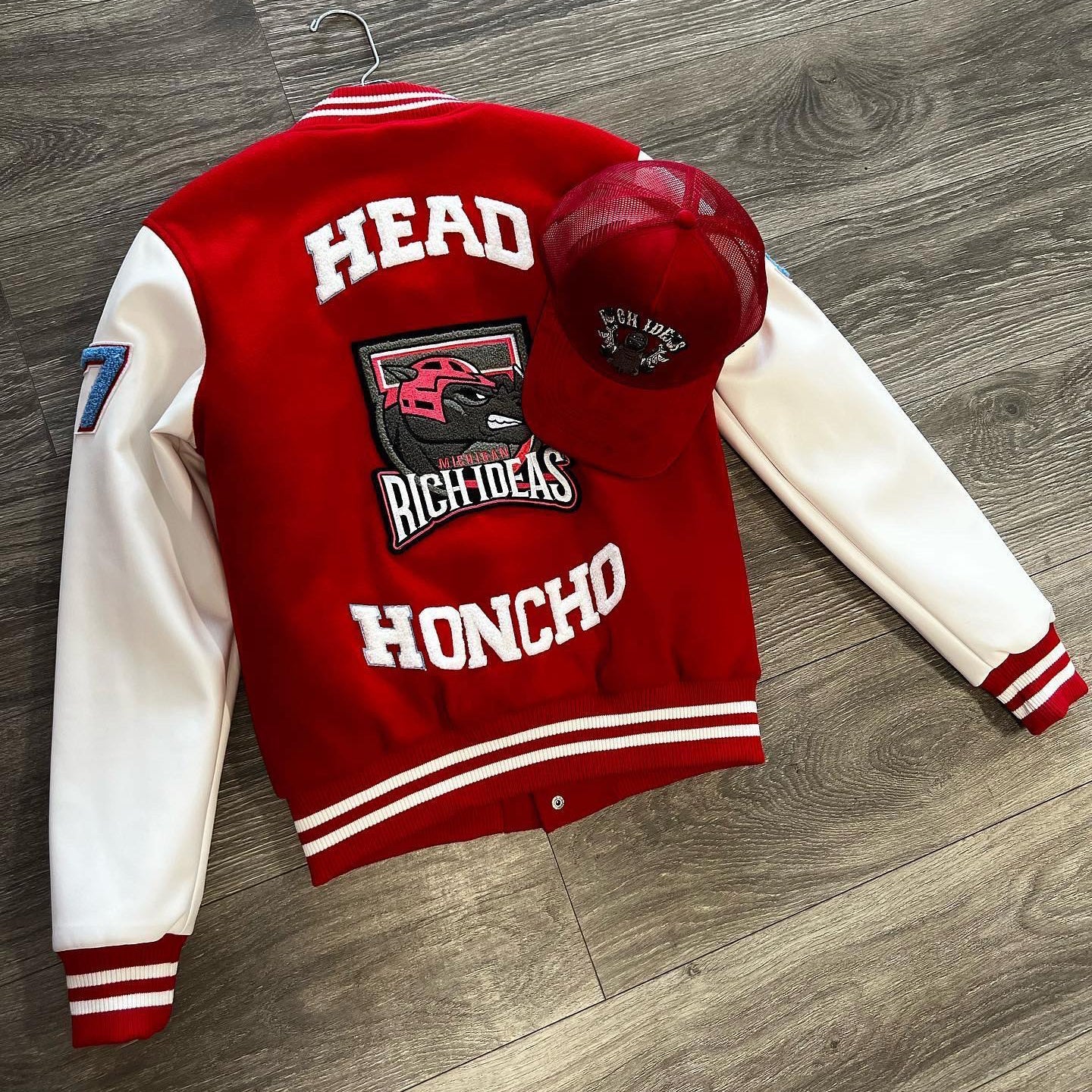 Muchic Casual Street College Style Baseball Jacket Red / S Coats & Jackets