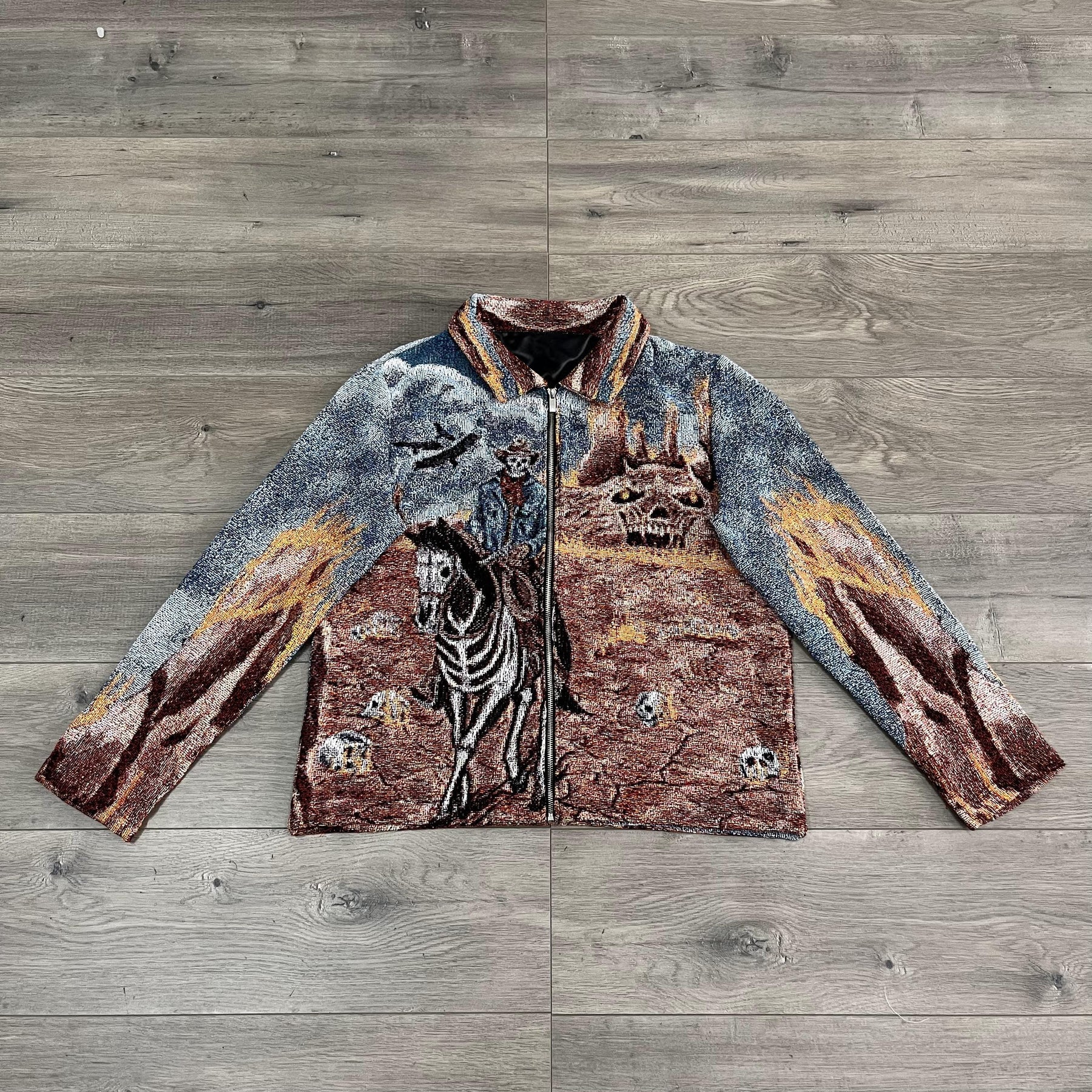 Fashion West Print Zipped Jacket