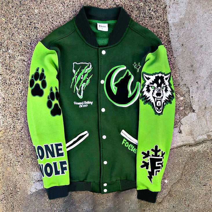 Muchic Tide Brand Street Retro Sports Jackets Green / S Coats & Jackets