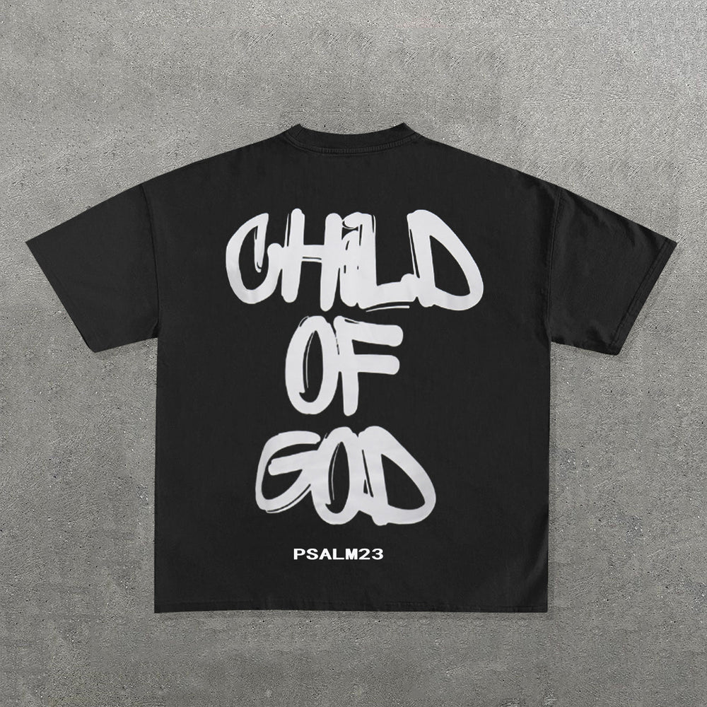 Muchic Child Of God Print Short Sleeve T-Shirt