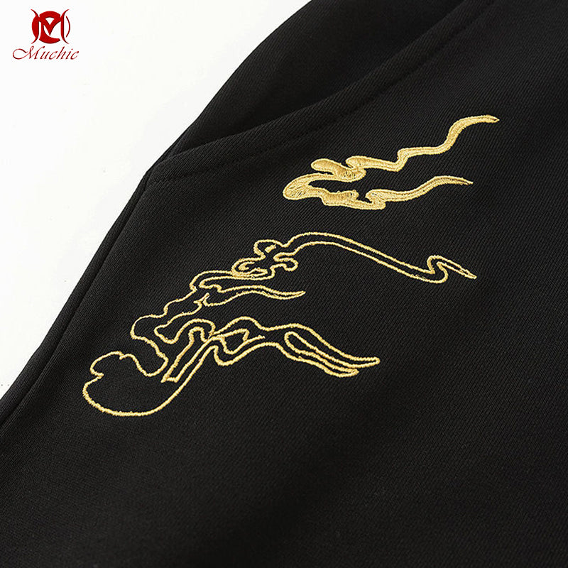 Unisex Intangible Cultural Heritag Qilin Embroidery Short(Duty Free)
