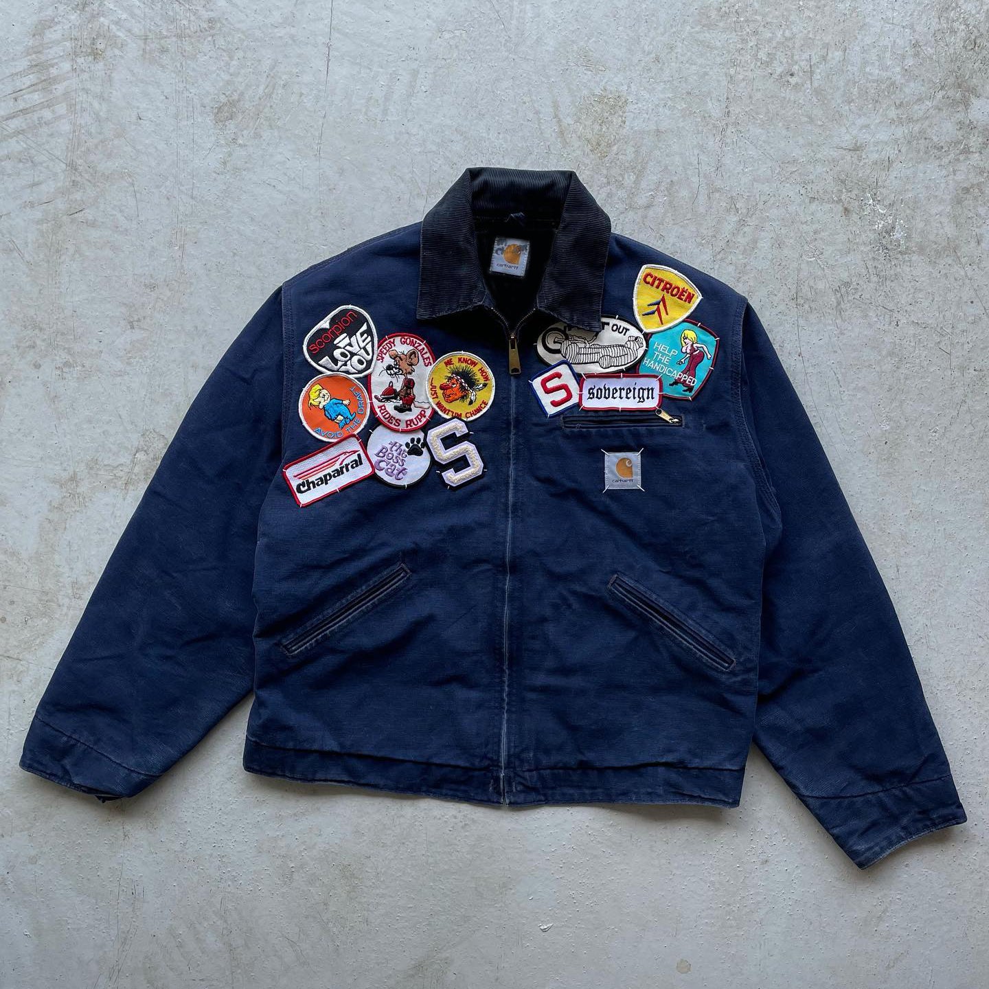 Street Badge Zip-Up Lapel Lined Jacket